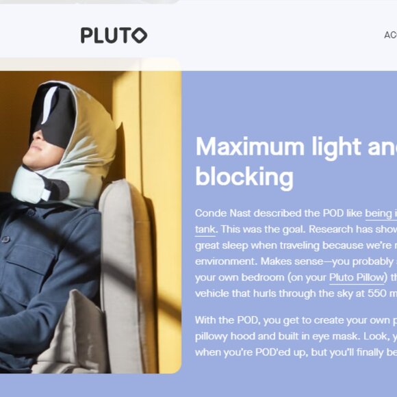 Unopened Pluto Pod Travel PIllow - Picture 4 of 5